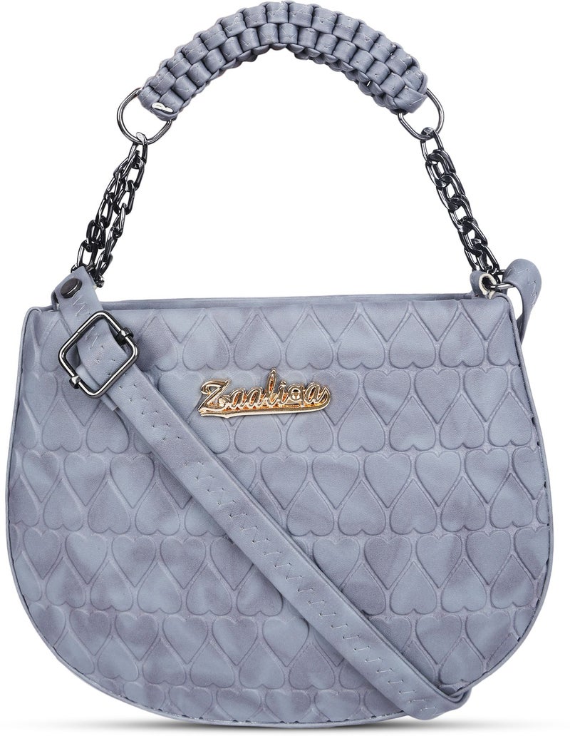 Osman Stylish Grey Heart Design Sling Bag for Girls - Image 5